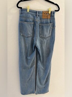 Italian Made Wide Leg Baggy Distressed Denim Chain Embellished Jeans